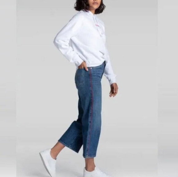 Levi's Denim - Levi's Mile High Wide Leg Pipe Down Cropped Jeans